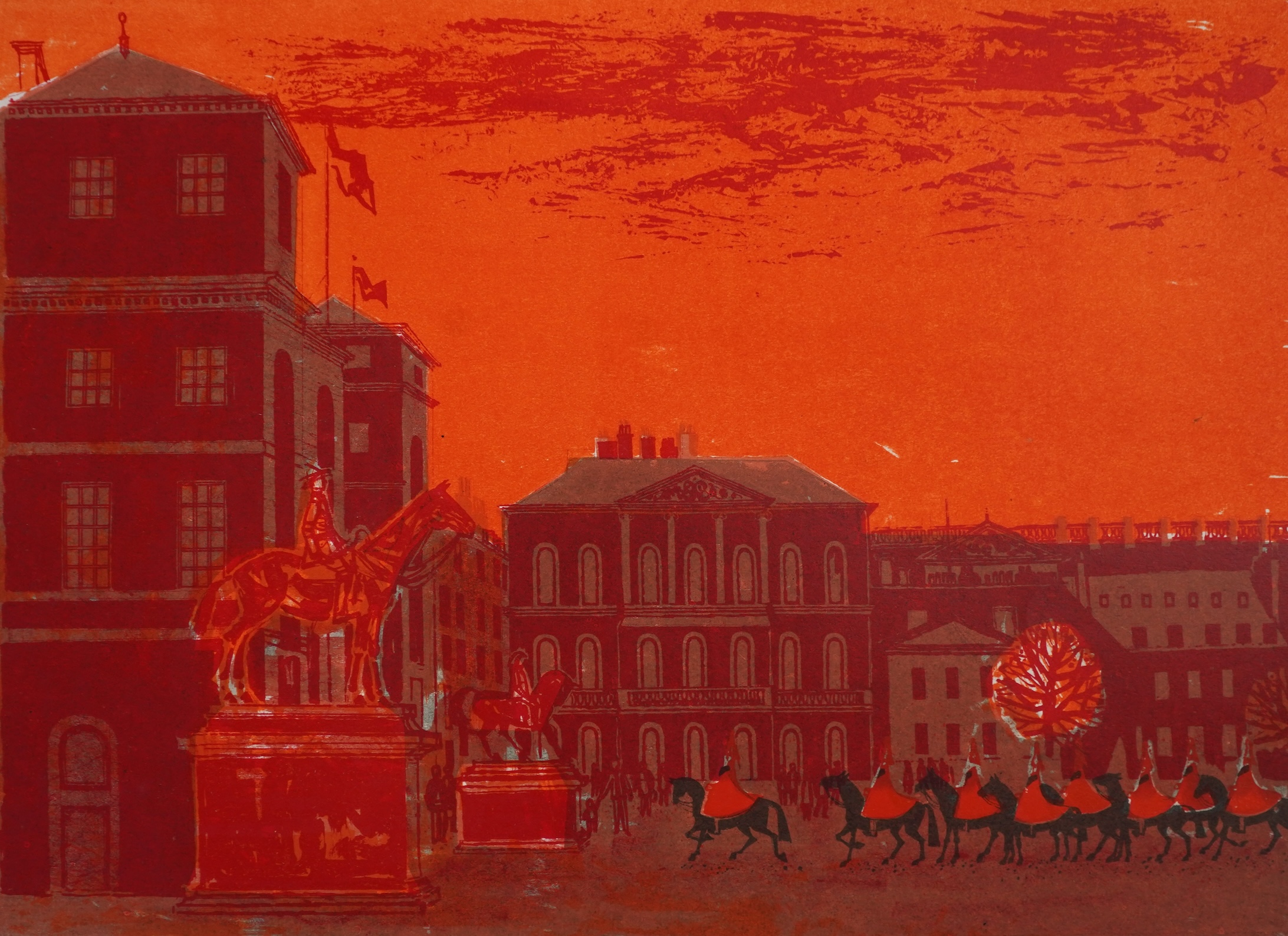Robert Tavener RE, 1920-2004, 'Horse Guards, Summer'